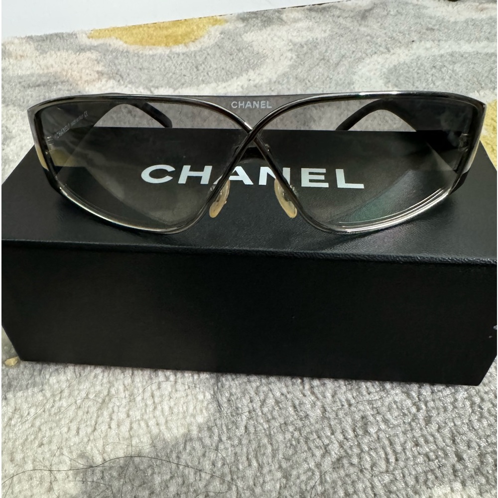 Rare Chanel 4097 black/silver Sunglasses Authentic